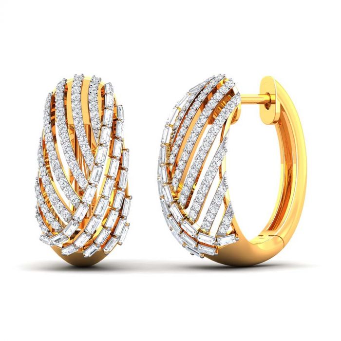 Winston Gates Yellow Gold Diamond Earrings | Harry Winston