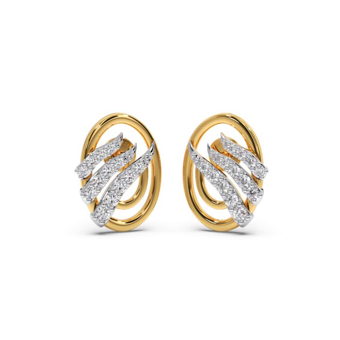 Bezel Set Diamond Stud Earrings | Helen Ficalora