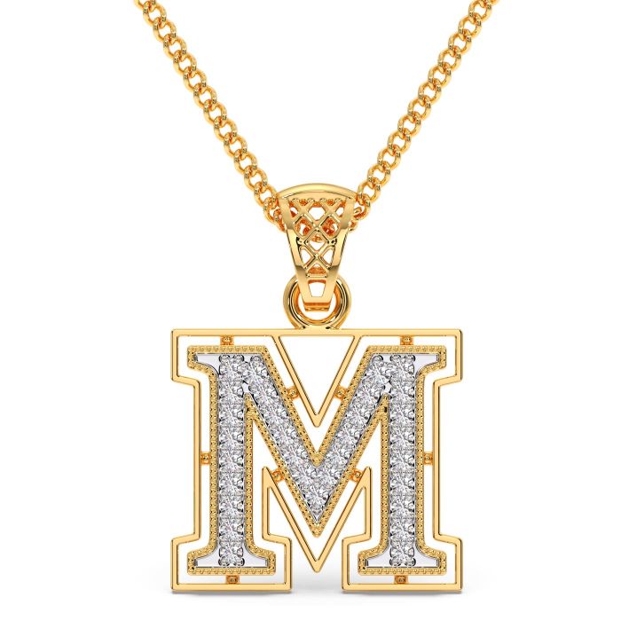 VPCREATION New Stylist American Diamond M Alphabet Letter Necklace Chain  For Women, Girls Cubic Zirconia Gold-plated Plated Alloy Necklace Price in  India - Buy VPCREATION New Stylist American Diamond M Alphabet Letter
