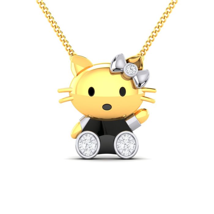 Y2k Hello Kitty Necklace With Chain Alloy Silvery - Temu