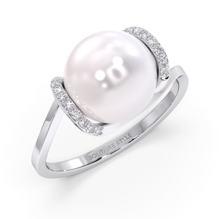 Coreilia Off White Pearl Diamond Ring Online Jewellery Shopping India |  White Gold 14K | Candere by Kalyan Jewellers